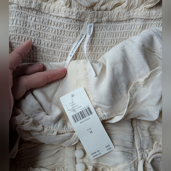 NWT Anthropologie ivory gorgeous vintage style wedding dress - Picture 4 of 9